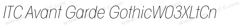 ITC Avant Garde GothicW03XLtCn字体转换